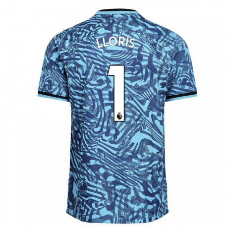 Kandiny Kinder Hugo Lloris #1 Blau Dunkelblau Ausweichtrikot Trikot 2022/23 T-shirt