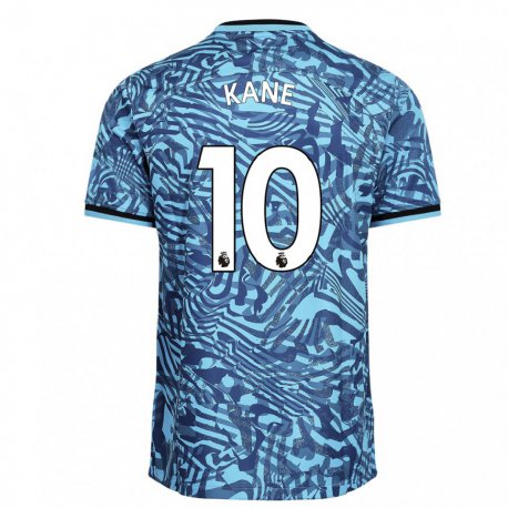 Kandiny Kinder Harry Kane #10 Blau Dunkelblau Ausweichtrikot Trikot 2022/23 T-shirt