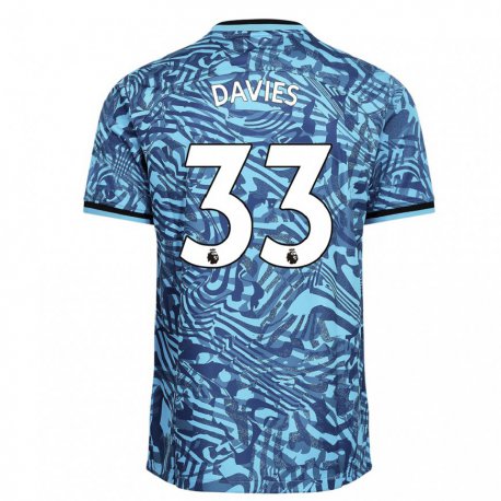 Kandiny Kinder Ben Davies #33 Blau Dunkelblau Ausweichtrikot Trikot 2022/23 T-shirt