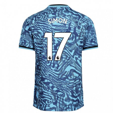 Kandiny Kinder Kyah Simon #17 Blau Dunkelblau Ausweichtrikot Trikot 2022/23 T-shirt