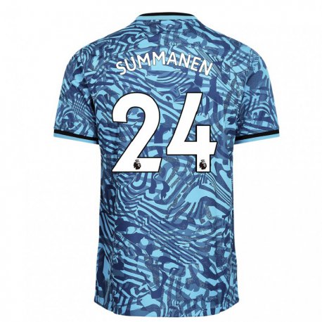 Kandiny Kinder Eveliina Summanen #24 Blau Dunkelblau Ausweichtrikot Trikot 2022/23 T-shirt
