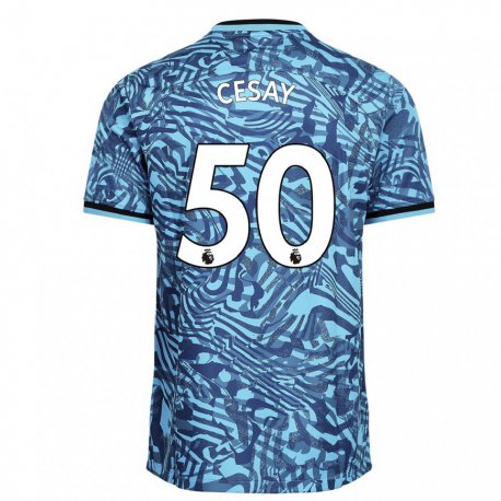 Kandiny Kinder Kallum Cesay #50 Blau Dunkelblau Ausweichtrikot Trikot 2022/23 T-shirt