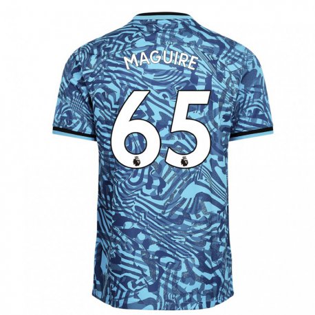 Kandiny Kinder Aaron Maguire #65 Blau Dunkelblau Ausweichtrikot Trikot 2022/23 T-shirt