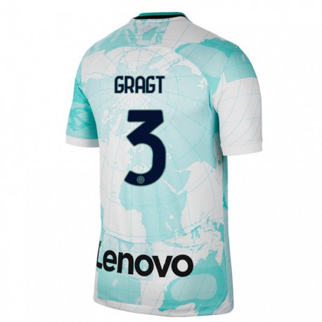 Kandiny Herren Stefanie Van Der Gragt #3 Hellgrün Weiß Ausweichtrikot Trikot 2022/23 T-shirt