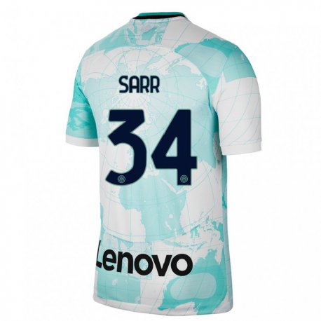 Kandiny Herren Amadou Sarr #34 Hellgrün Weiß Ausweichtrikot Trikot 2022/23 T-shirt