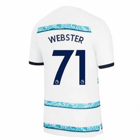 Kandiny Herren Charlie Webster #71 Weiß Hellblau Ausweichtrikot Trikot 2022/23 T-shirt