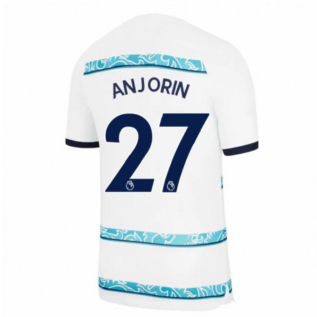 Kandiny Herren Tino Anjorin #27 Weiß Hellblau Ausweichtrikot Trikot 2022/23 T-shirt