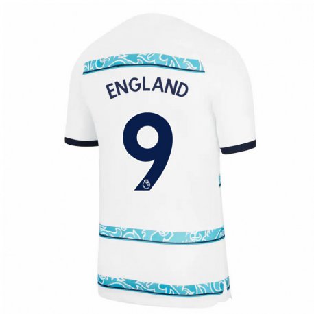 Kandiny Herren Bethany England #9 Weiß Hellblau Ausweichtrikot Trikot 2022/23 T-shirt