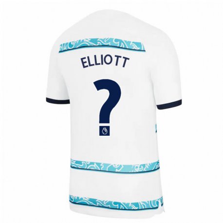 Kandiny Herren Ben Elliott #0 Weiß Hellblau Ausweichtrikot Trikot 2022/23 T-shirt