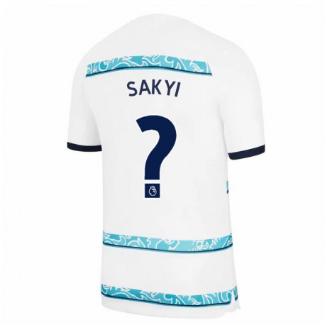 Kandiny Herren Samuel Rak-sakyi #0 Weiß Hellblau Ausweichtrikot Trikot 2022/23 T-shirt
