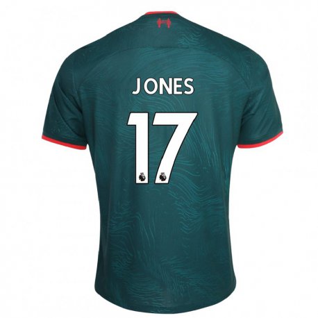 Kandiny Herren Curtis Jones #17 Dunkelgrün Ausweichtrikot Trikot 2022/23 T-shirt