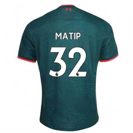 Kandiny Herren Joel Matip #32 Dunkelgrün Ausweichtrikot Trikot 2022/23 T-shirt