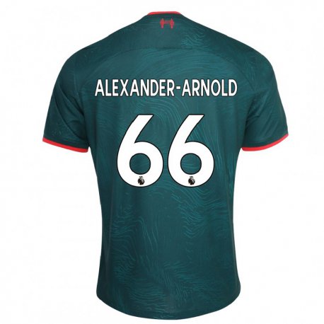 Kandiny Herren Trent Alexander-arnold #66 Dunkelgrün Ausweichtrikot Trikot 2022/23 T-shirt