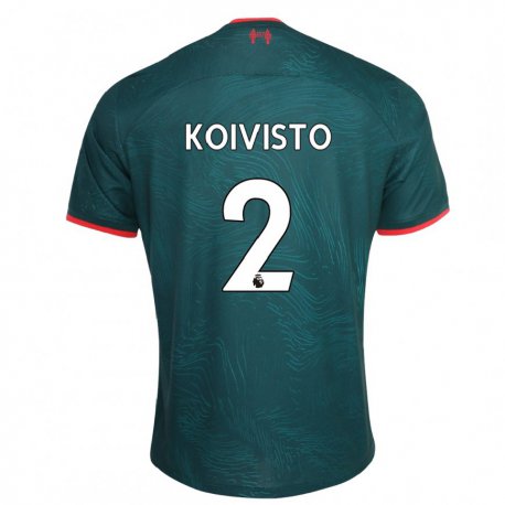 Kandiny Herren Emma Koivisto #2 Dunkelgrün Ausweichtrikot Trikot 2022/23 T-shirt