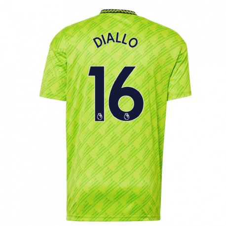Kandiny Herren Amad Diallo #16 Hellgrün Ausweichtrikot Trikot 2022/23 T-shirt