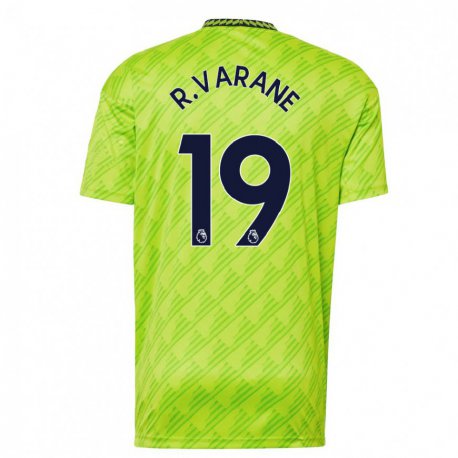 Kandiny Herren Raphael Varane #19 Hellgrün Ausweichtrikot Trikot 2022/23 T-shirt