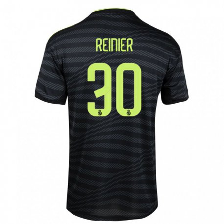 Kandiny Herren Reinier #30 Schwarz Dunkelgrau Ausweichtrikot Trikot 2022/23 T-shirt