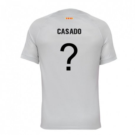 Kandiny Herren Marc Casado #0 Grau Rot Blau Ausweichtrikot Trikot 2022/23 T-shirt