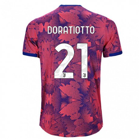 Kandiny Herren Giulio Doratiotto #21 Rosarot Blau Ausweichtrikot Trikot 2022/23 T-shirt