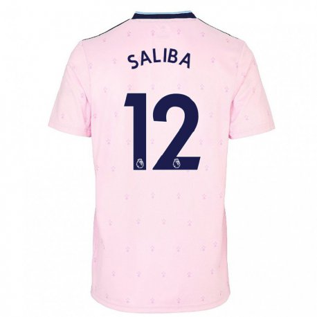 Kandiny Herren William Saliba #12 Rosa Marine Ausweichtrikot Trikot 2022/23 T-shirt