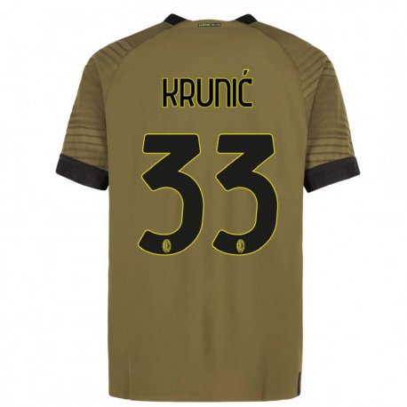 Kandiny Herren Rade Krunic #33 Dunkelgrün Schwarz Ausweichtrikot Trikot 2022/23 T-shirt