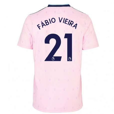 Kandiny Herren Fabio Vieira #21 Rosa Marine Ausweichtrikot Trikot 2022/23 T-shirt