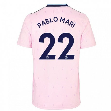 Kandiny Herren Pablo Mari #22 Rosa Marine Ausweichtrikot Trikot 2022/23 T-shirt