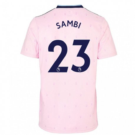 Kandiny Herren Albert Sambi Lokonga #23 Rosa Marine Ausweichtrikot Trikot 2022/23 T-shirt