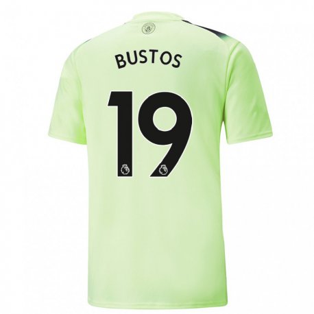 Kandiny Herren Nahuel Bustos #19 Grün Dunkelgrau Ausweichtrikot Trikot 2022/23 T-shirt