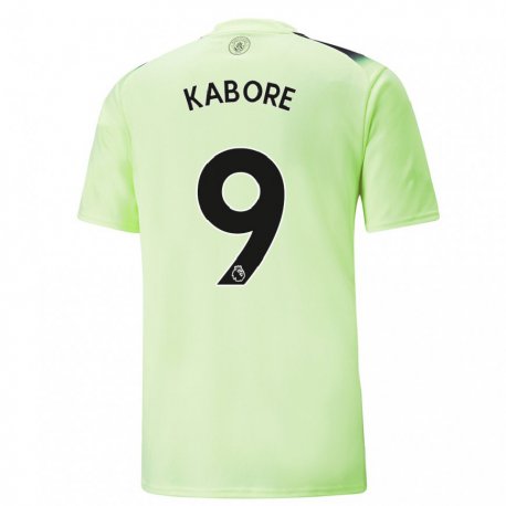 Kandiny Herren Issa Kabore #9 Grün Dunkelgrau Ausweichtrikot Trikot 2022/23 T-shirt