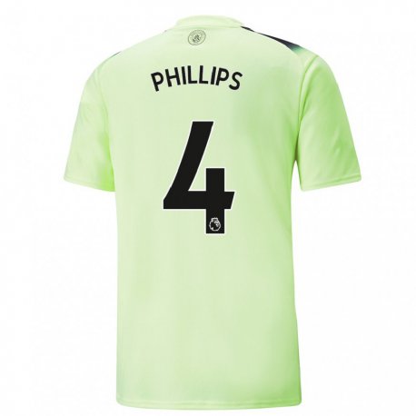 Kandiny Herren Kalvin Phillips #4 Grün Dunkelgrau Ausweichtrikot Trikot 2022/23 T-shirt