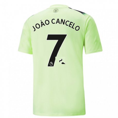 Kandiny Herren Joao Cancelo #7 Grün Dunkelgrau Ausweichtrikot Trikot 2022/23 T-shirt
