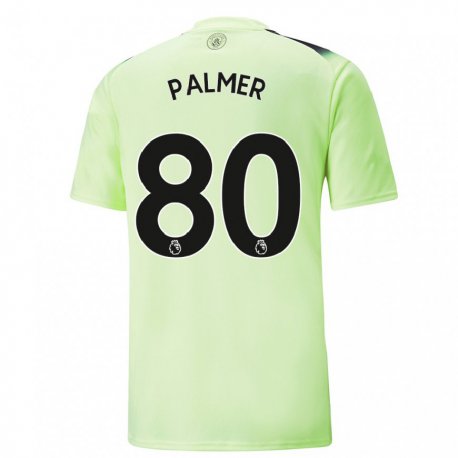 Kandiny Herren Cole Palmer #80 Grün Dunkelgrau Ausweichtrikot Trikot 2022/23 T-shirt