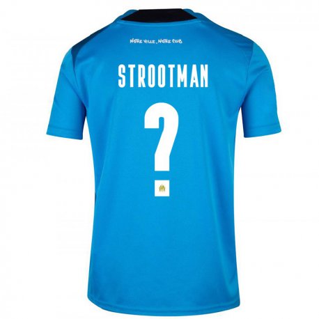 Kandiny Herren Kevin Strootman #0 Dunkelblau Weiß Ausweichtrikot Trikot 2022/23 T-shirt