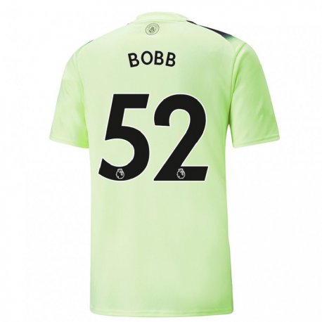 Kandiny Herren Oscar Bobb #52 Grün Dunkelgrau Ausweichtrikot Trikot 2022/23 T-shirt