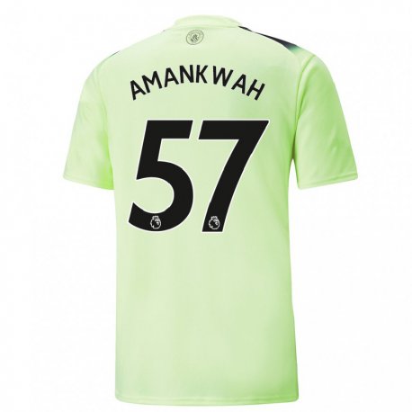 Kandiny Herren Yeboah Amankwah #57 Grün Dunkelgrau Ausweichtrikot Trikot 2022/23 T-shirt
