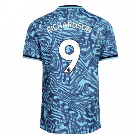 Kandiny Herren Richarlison #9 Blau Dunkelblau Ausweichtrikot Trikot 2022/23 T-shirt
