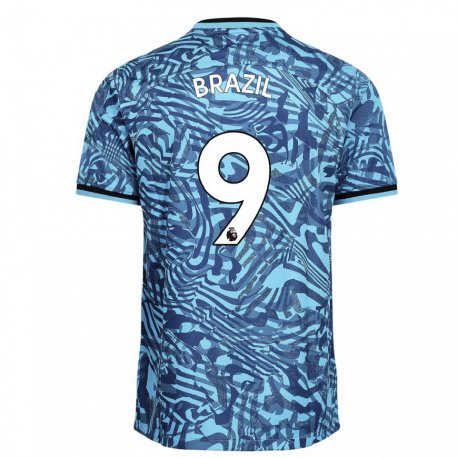 Kandiny Herren Ellie Brazil #9 Blau Dunkelblau Ausweichtrikot Trikot 2022/23 T-shirt
