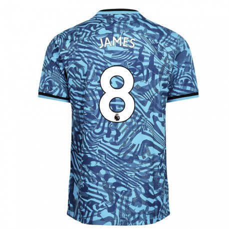 Kandiny Herren Angharad James #8 Blau Dunkelblau Ausweichtrikot Trikot 2022/23 T-shirt