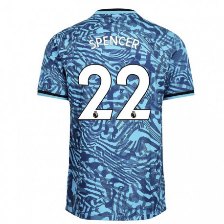 Kandiny Herren Rebecca Spencer #22 Blau Dunkelblau Ausweichtrikot Trikot 2022/23 T-shirt