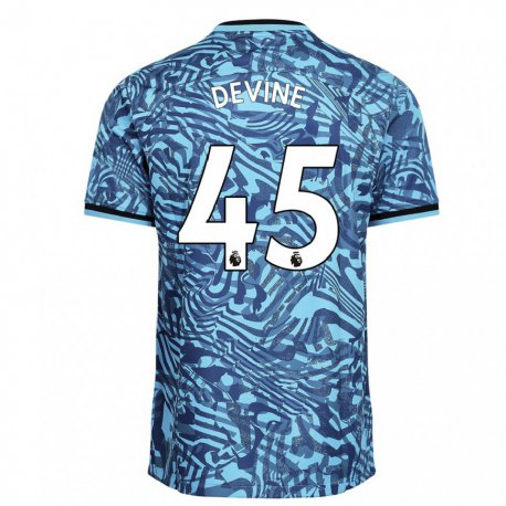 Kandiny Herren Alfie Devine #45 Blau Dunkelblau Ausweichtrikot Trikot 2022/23 T-shirt