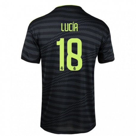 Kandiny Damen Lucia Rodriguez #18 Schwarz Dunkelgrau Ausweichtrikot Trikot 2022/23 T-shirt