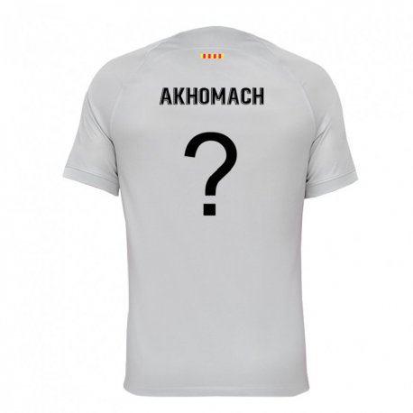 Kandiny Damen Ilias Akhomach #0 Grau Rot Blau Ausweichtrikot Trikot 2022/23 T-shirt