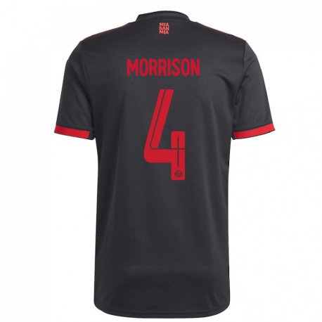 Kandiny Damen Liam Morrison #4 Schwarz Und Rot Ausweichtrikot Trikot 2022/23 T-shirt