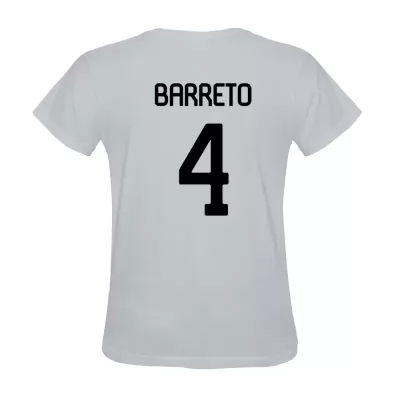 Herren Mickael Barreto #4 Weiß Trikot Hemd