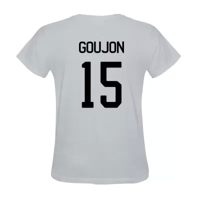 Herren Loic Goujon #15 Weiß Trikot Hemd