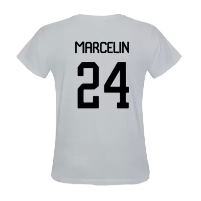 Herren Jean Marcelin #24 Weiß Trikot Hemd
