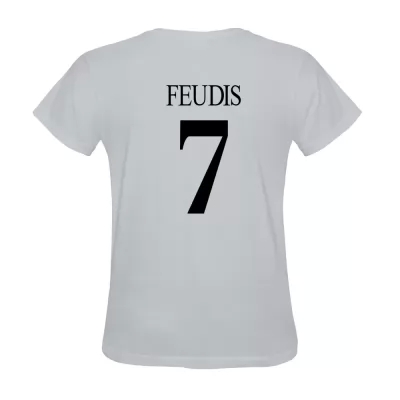 Herren Giuseppe De Feudis #7 Weiß Trikot Hemd