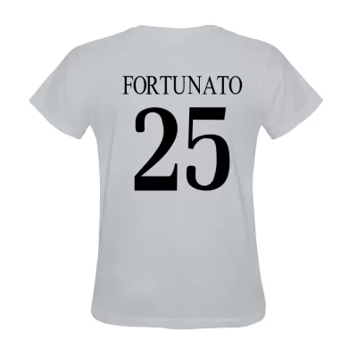 Herren Jacopo Fortunato #25 Weiß Trikot Hemd