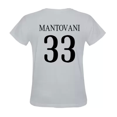 Herren Luca Mantovani #33 Weiß Trikot Hemd